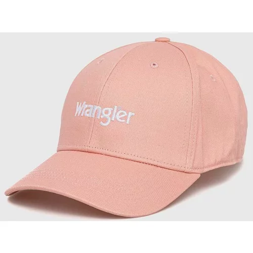 Wrangler Pamučna kapa sa šiltom boja: ružičasta, s tiskom