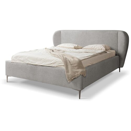 Makamii Svijetlo sivi tapecirani bračni krevet s podnicom 180x200 cm Makana &amp;ndash; Slike