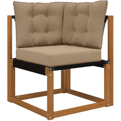  Jastuk za vanjsku sofU 3 pcs Sivo-smeđa Poliester - Sivo-smeđa 60 x 60 cm 1x sjedalo +1x naslon +1x bočna strana (2D s bartagom) Slike