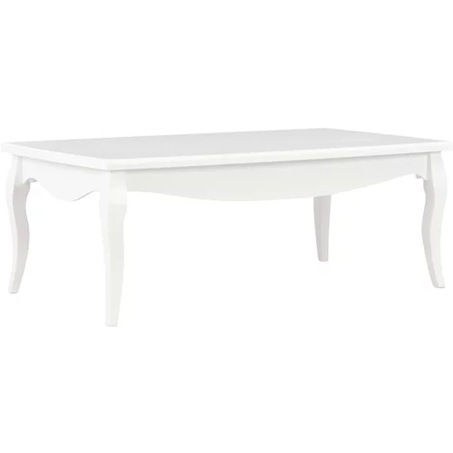  Klubska mizica bela 110x60x40 cm trdna borovina