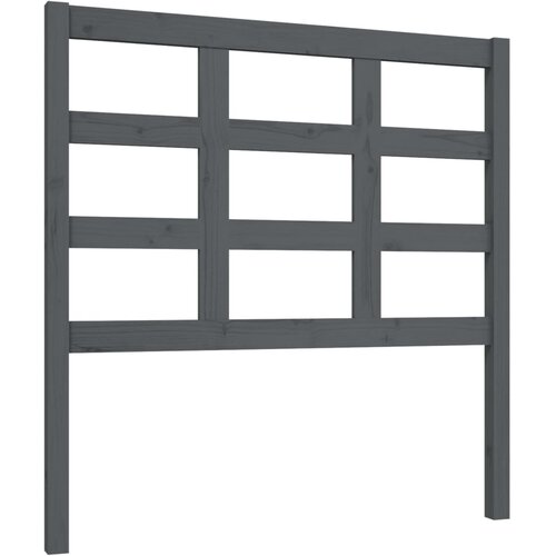 Maison Chic posteljno vzglavje - vzglavna omarica - nočna omarica sivo 95,5x4x100 cm trdna borovina, (21705326) Slike