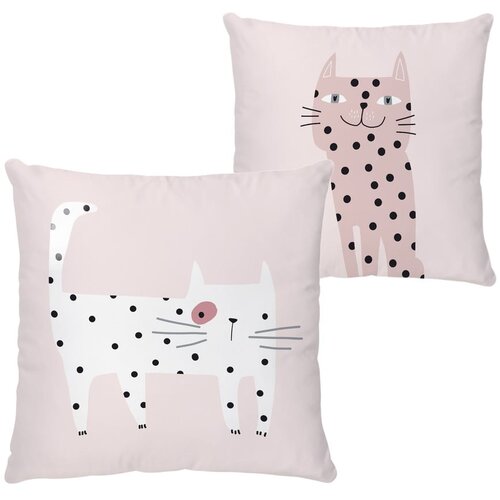 Butter Kings Otro&amp;scaron;ka blazina iz bombažnega satena 45x45 cm Meow Meow &amp;ndash; Slike