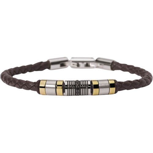  Mu&amp;scaron;ka narukvica 2Jewels 232362 od smeđe kože Slike