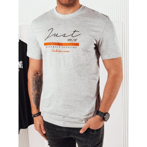 DStreet Grey men's T-shirt with print Cene