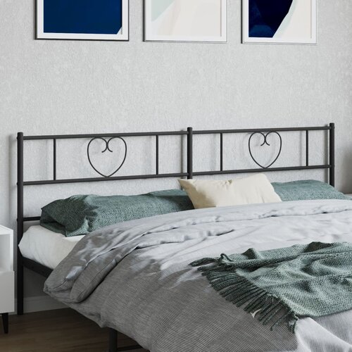 vidaXL Metalno uzglavlje crno 180 cm Cijene