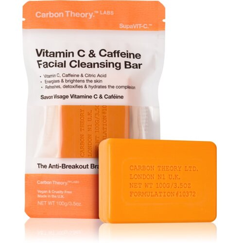 Carbon Theory Facial Cleansing Bar Vitamin C &amp;amp; Caffeine čistilno milo za obraz z vitaminom C Orange 100 g Slike