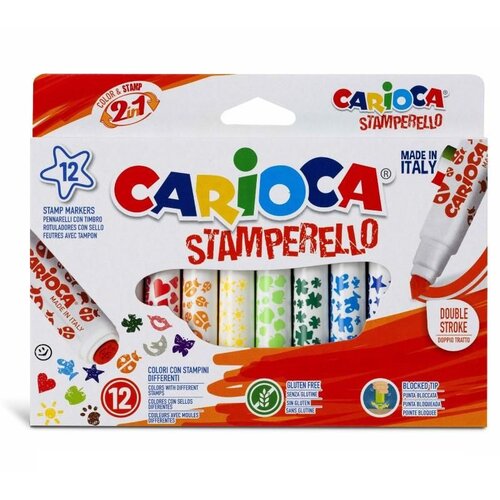 Carioca Stamperello Felt Tip Pens - 12 kos. Cene