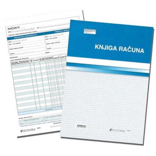 NARODNE NOVINE-UT IX-409 KNJIGA RAČUNA ZA FISKALIZACIJU A4; Blok 3 x 50 listova, 21 x 29,7 cm Slike