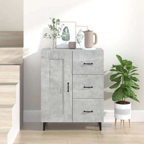  Komoda siva boja betona 69 5 x 34 x 90 cm od konstruiranog drva Slike