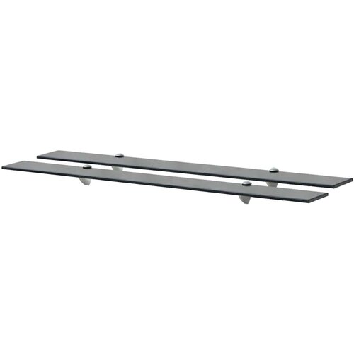  Zidne police 2 kom staklene 100 x 20 cm 8 mm Slike