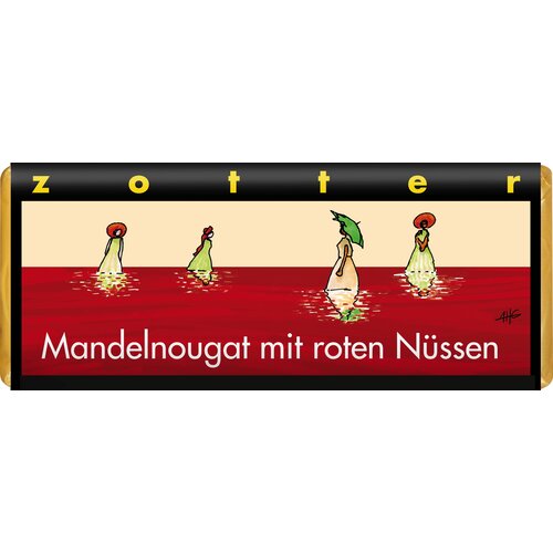 Zotter Schokoladen Bio čokolada - "Mandljev nugat z rdečimi orehi" - 70 g Cene