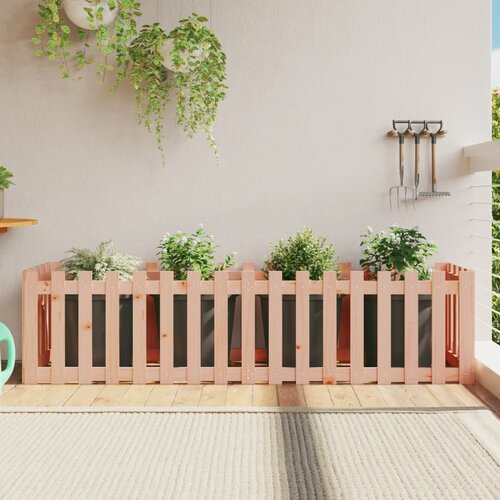 vidaXL Vrtna visoka greda z ograjico 200x50x50 cm trden les douglas Cene