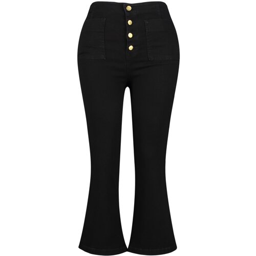 Trendyol Curve Black High Waist Wide Leg Plus Size Jeans Slike