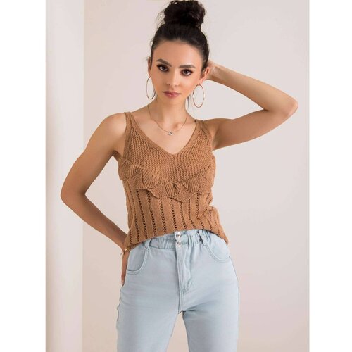 Fashion Hunters Dark beige top Paradise RUE PARIS Slike