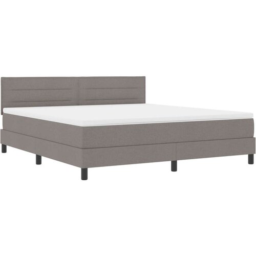 Krevet s podizačem i madracem taupe 180x200 cm tkanina Slike