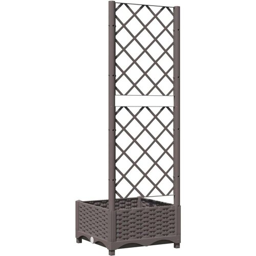  Sadilica s re&amp;scaron;etkom smeđa 40 x 40 x 121 5 cm PP Slike