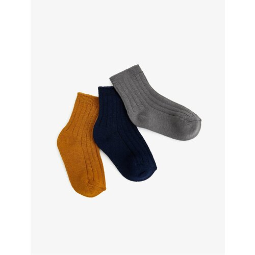 Koton 3-Piece Socket Socks Set Textured Multicolor Slike