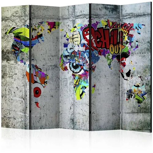  Paravan u 5 dijelova - Graffiti World [Room Dividers] 225x172