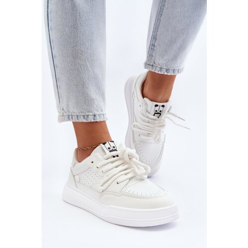 Kesi Women's eco leather sneakers white Avanalis Cene