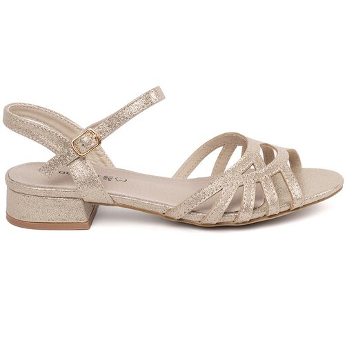 GOODIN Gold sandals with leather insole Slike