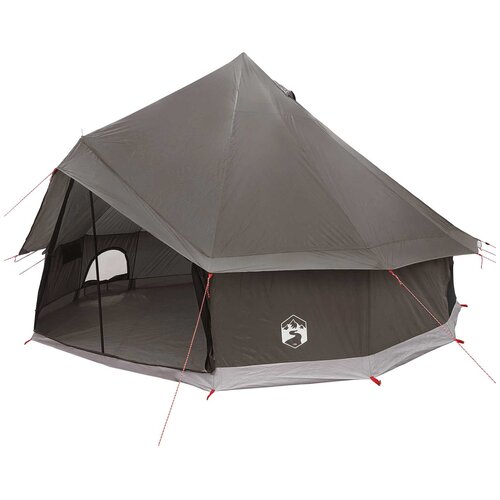 vidaXL Tipi šotor Rjava siva 300 x 300 x 200 cm Poliester in jeklo, (5000309472) Cene