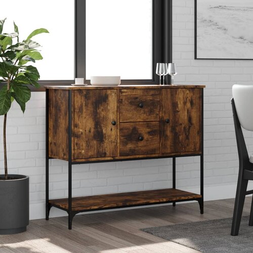 vidaXL Komoda dimljeni hrast 100x36x85 cm inženirski les Cene