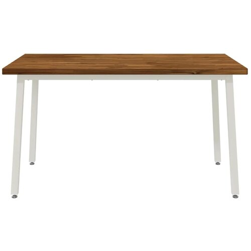  140 x 80 x 75 cm Čvrsto drvo akacije Prirodna i bijela - Prirodna i bijela 140 x 80 x 75 cm Četvrtasto Slike