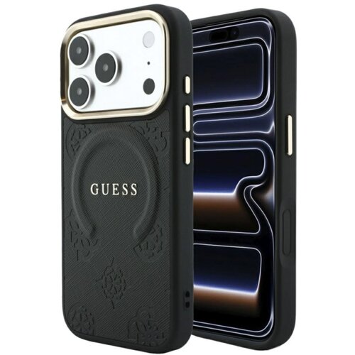 SAS CG MOBILE Maska Guess Saffiano Peony & Ring MagSafe za iPhone 17 Pro/ 18 Pro crna Cene