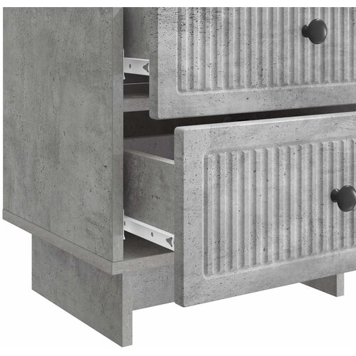  Noćni ormar s ladicama 2 pcs Betonska siva 43 x 34,5 x 47,5 cm Slike