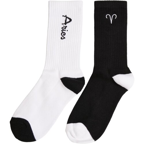 MT Accessoires Zodiac Socks 2-pack black/white Aries Slike