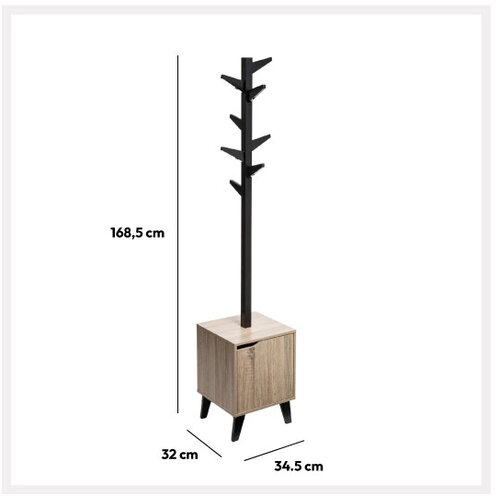 5five Stalak za kapute RAME 169x35 cm crna/smeđa Slike