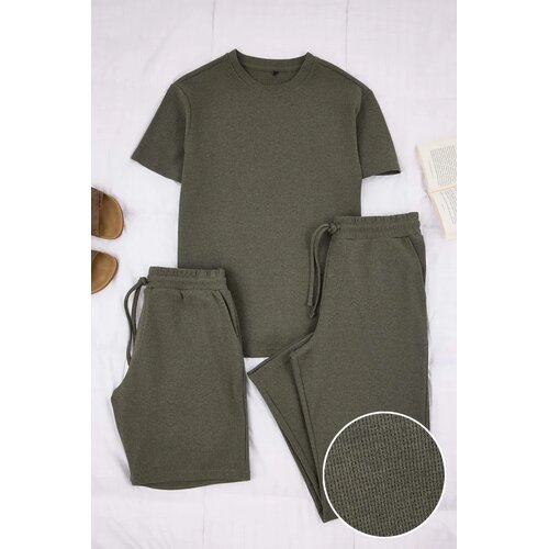 Trendyol mu&amp;scaron;ki set trenerke Tmnss26Em00002, Kaki Slike