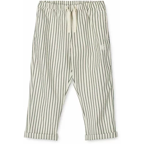Liewood Dječje pamučne hlače boja: zelena, s uzorkom