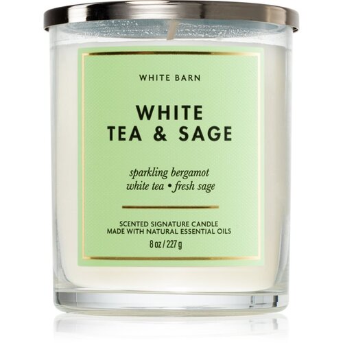 Bath & Body Works White Tea & Sage dišeča sveča 227 g Cene