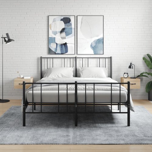 VidaXL Zidni noćni ormarići 2 kom hrasta sonome 35 x 35 x 20 cm Slike