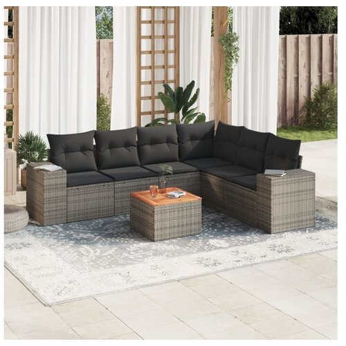 vidaXL 7-dijelni set vrtnih sofa sivi od poliratana Cene