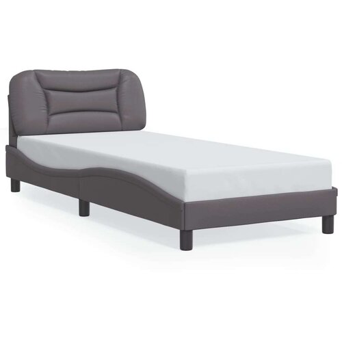 Posteljni okvir z LED lučkami siv 80x200 cm umetno usnje Cene