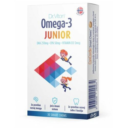 Dr Viton Omega-3 junior 30 mekih tableta za žvakanje Cene