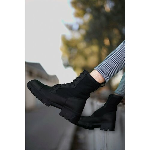 Riccon Men's Black Matte Boots Slike