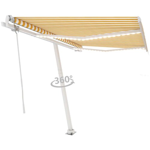  Avtomatska tenda LED + senzor 300x250 cm rumena/bela, (20966060) Cene