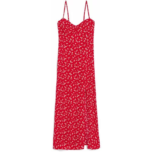 Bershka Ljetna haljina crvena / bijela