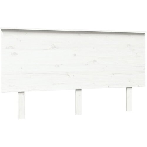  Uzglavlje za krevet bijelo 144x6x82,5 cm od masivne borovine Slike