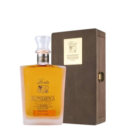 BERTA Rakija Rondena Grappa Amarone Riserva Gift Wooden Box, 0.7l Slike