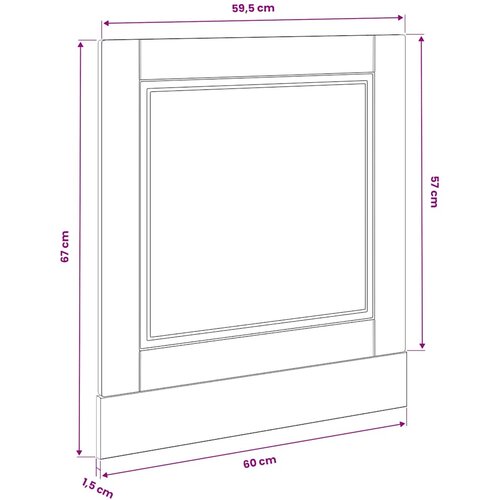  Ploča za perilicu posuđa Porto 60x1,5x57 cm konstruirano drvo Slike
