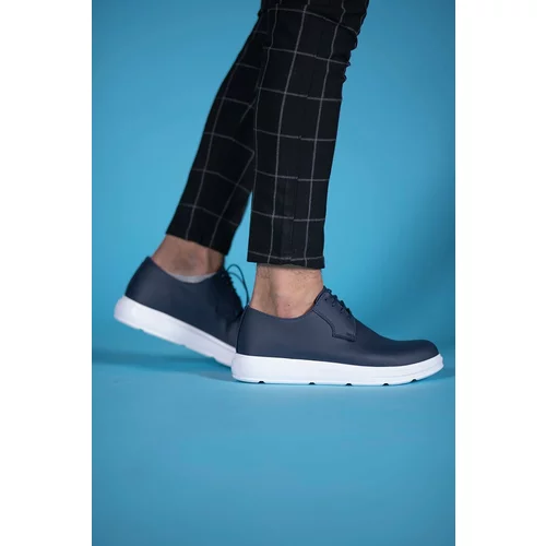 Riccon Navy Blue White Men's Casual Shoes 00125481