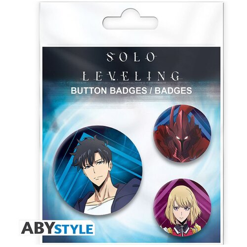 Abystyle Bedževi - Solo Leveling - Igris, Jinwoo & Cha Hae In - Badge Pack Cene