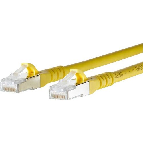 Metz Connect 1308451577-E RJ45 omrežni kabel\, Patch kabel CAT 6a S/FTP 1.50 m rumena z za&scaron;čitnim zapornim zatičem 1 kos, (20421662) Cene