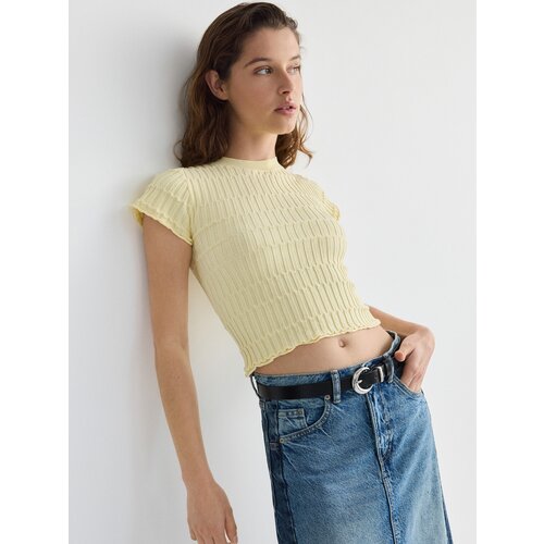 Reserved - Bluza od žerseja - svjetložuto Cijene