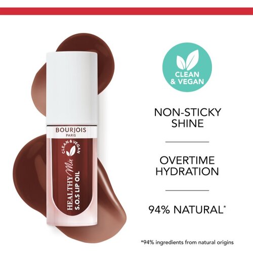 Bourjois Healthy Mix S.O.S Lip Oil olje za ustnice z vlažilnim učinkom odtenek 08 Chocolat Chaud 4.5 g Slike