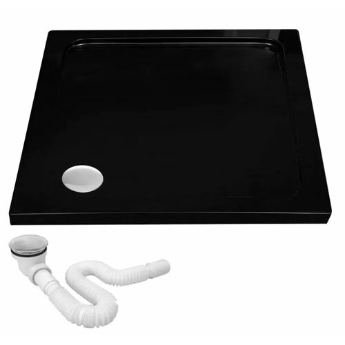 REA Bath Savoy akrilni tuš pladenj Black 80x80 Cene
